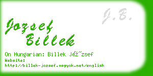 jozsef billek business card